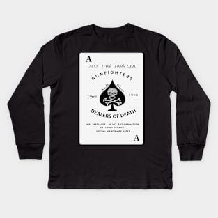 ACO 1-6th 198th L.I.B -Gunfighters -Death Card Kids Long Sleeve T-Shirt